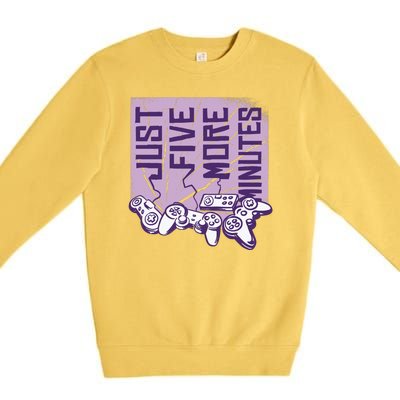 Just Five More Minutes Game Premium Crewneck Sweatshirt