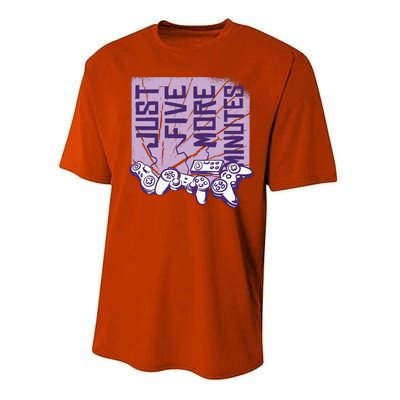 Just Five More Minutes Game Performance Sprint T-Shirt