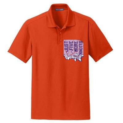 Just Five More Minutes Game Dry Zone Grid Polo