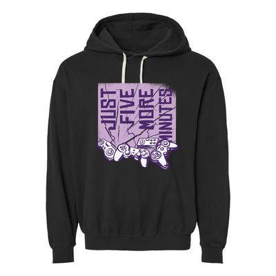 Just Five More Minutes Game Garment-Dyed Fleece Hoodie
