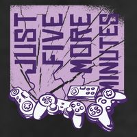 Just Five More Minutes Game Garment-Dyed Fleece Hoodie