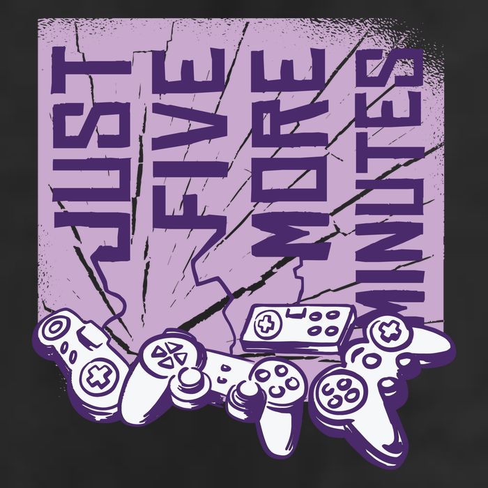 Just Five More Minutes Game Garment-Dyed Fleece Hoodie