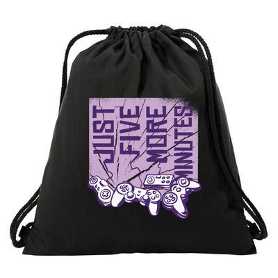 Just Five More Minutes Game Drawstring Bag
