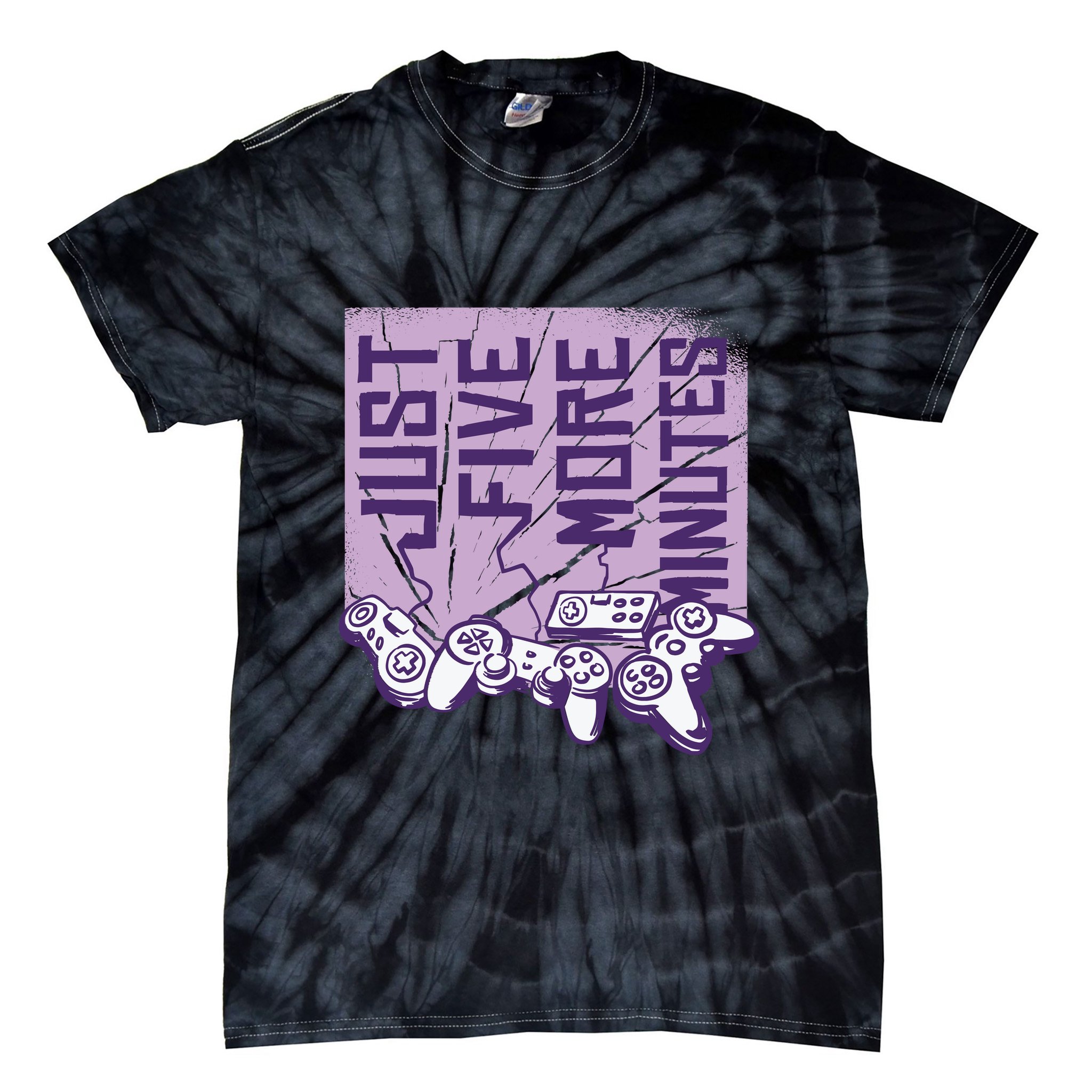 Just Five More Minutes Game Tie-Dye T-Shirt