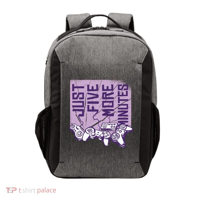 Just Five More Minutes Game Vector Backpack