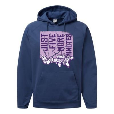 Just Five More Minutes Game Performance Fleece Hoodie