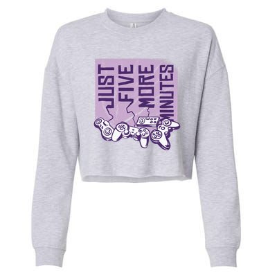 Just Five More Minutes Game Cropped Pullover Crew