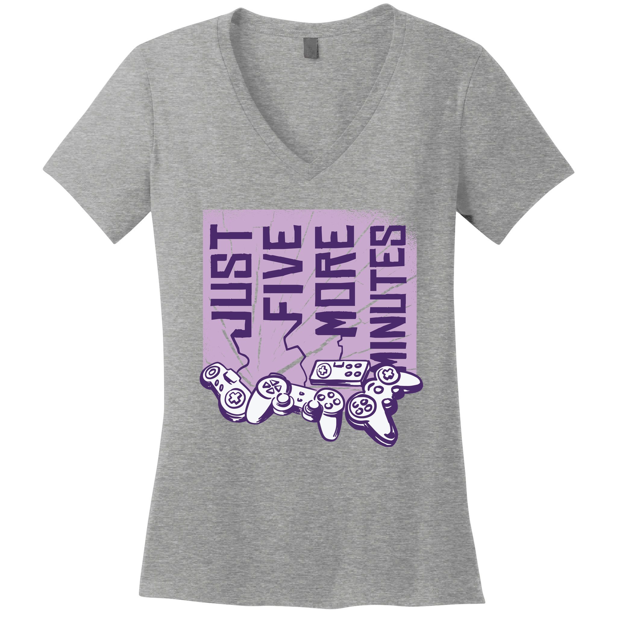 Just Five More Minutes Game Women's V-Neck T-Shirt