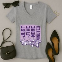 Just Five More Minutes Game Women's V-Neck T-Shirt