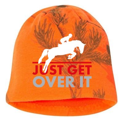 Just Get Over It Funny Horse Riding Kati - Camo Knit Beanie