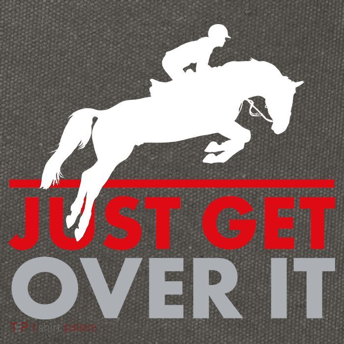 Just Get Over It Funny Horse Riding Cotton Canvas Backpack