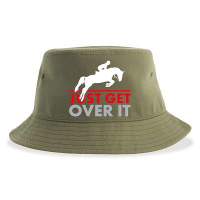 Just Get Over It Funny Horse Riding Sustainable Bucket Hat