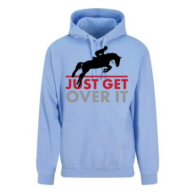 Just Get Over It Funny Horse Riding Unisex Surf Hoodie