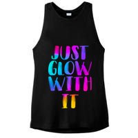 Just Glow With It Funny Retro Ladies PosiCharge Tri-Blend Wicking Tank