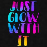 Just Glow With It Funny Retro Ladies PosiCharge Tri-Blend Wicking Tank