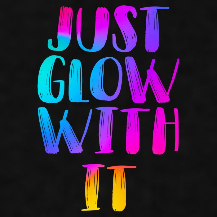 Just Glow With It Funny Retro Ladies PosiCharge Tri-Blend Wicking Tank