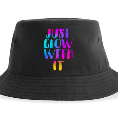 Just Glow With It Funny Retro Sustainable Bucket Hat