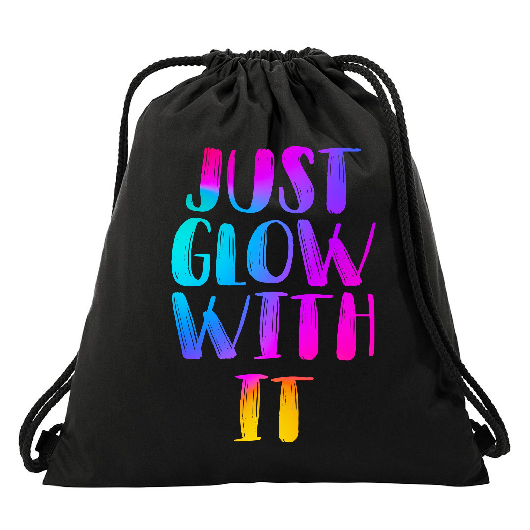 Just Glow With It Funny Retro Drawstring Bag