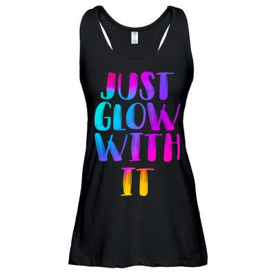 Just Glow With It Funny Retro Ladies Essential Flowy Tank