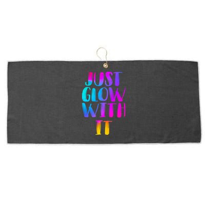 Just Glow With It Funny Retro Large Microfiber Waffle Golf Towel