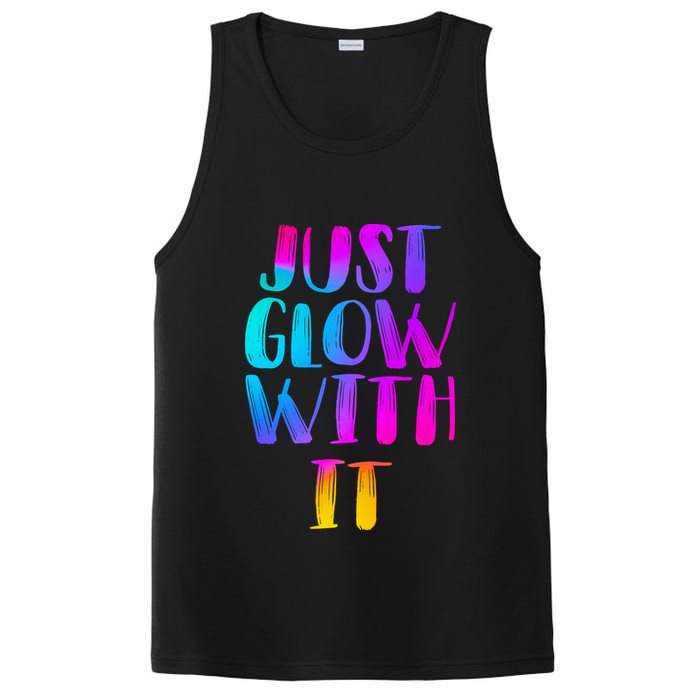 Just Glow With It Funny Retro PosiCharge Competitor Tank