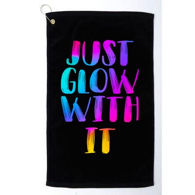 Just Glow With It Funny Retro Golf Towel
