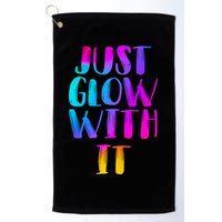Just Glow With It Funny Retro Golf Towel