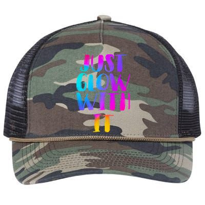 Just Glow With It Funny Retro Retro Rope Trucker Hat Cap