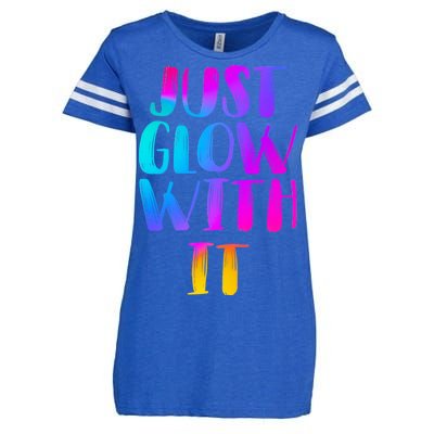 Just Glow With It Funny Retro Enza Ladies Jersey Football T-Shirt