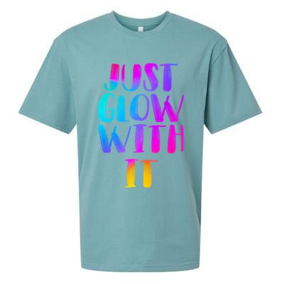 Just Glow With It Funny Retro Sueded Cloud Jersey T-Shirt