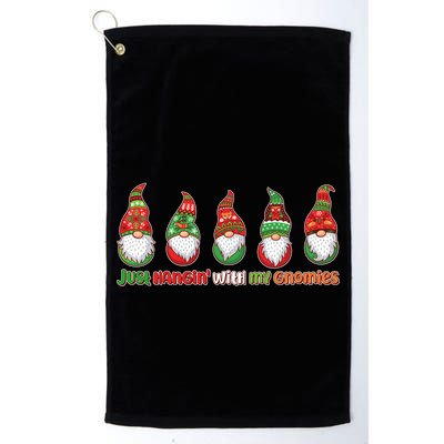 Just Hanging with My Gnomies Christmas Golf Towel
