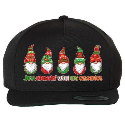 Just Hanging with My Gnomies Christmas Wool Snapback Cap