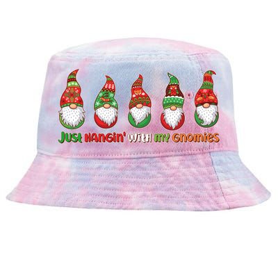 Just Hanging with My Gnomies Christmas Tie-Dyed Bucket Hat