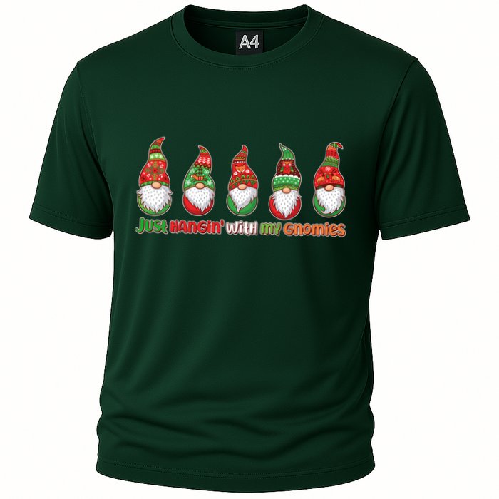 Just Hanging with My Gnomies Christmas Cooling Performance Crew T-Shirt