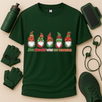 Just Hanging with My Gnomies Christmas Cooling Performance Crew T-Shirt