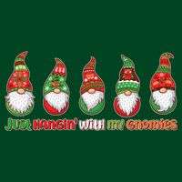 Just Hanging with My Gnomies Christmas Cooling Performance Crew T-Shirt