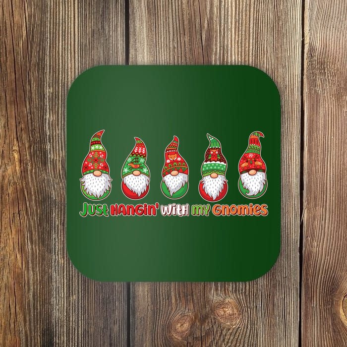 Just Hanging with My Gnomies Christmas Coaster