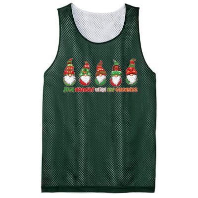 Just Hanging with My Gnomies Christmas Mesh Reversible Basketball Jersey Tank