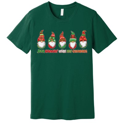 Just Hanging with My Gnomies Christmas Premium T-Shirt