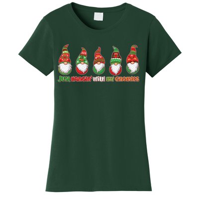 Just Hanging with My Gnomies Christmas Women's T-Shirt