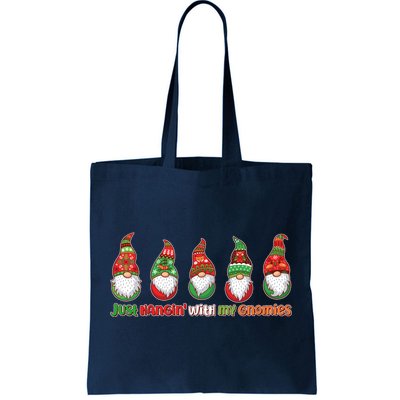 Just Hanging with My Gnomies Christmas Tote Bag