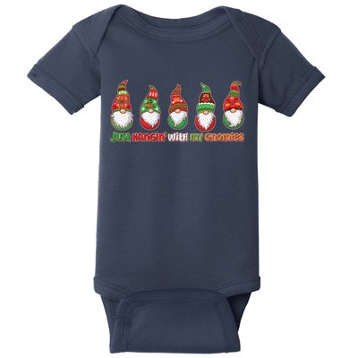 Just Hanging with My Gnomies Christmas Baby Bodysuit