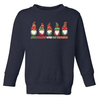 Just Hanging with My Gnomies Christmas Toddler Sweatshirt