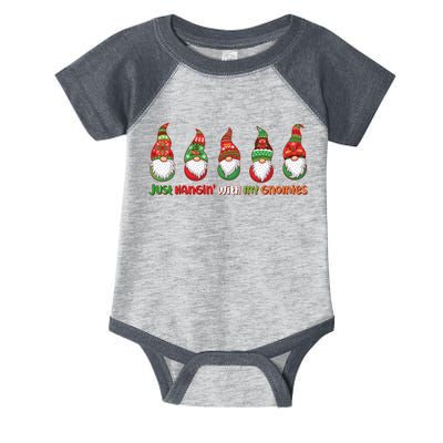 Just Hanging with My Gnomies Christmas Infant Baby Jersey Bodysuit