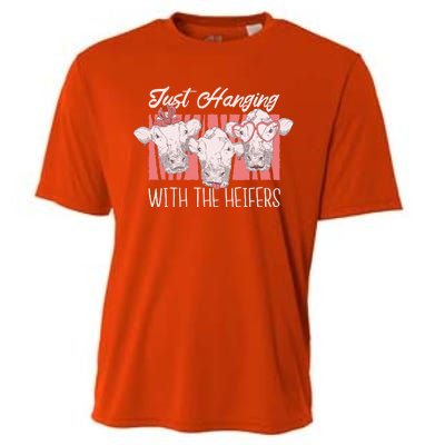 Just Hanging With The Heifers Cooling Performance Crew T-Shirt