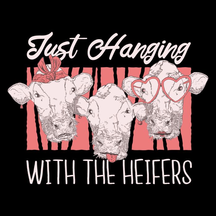 Just Hanging With The Heifers Drawstring Bag