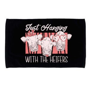 Just Hanging With The Heifers Microfiber Hand Towel