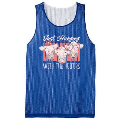 Just Hanging With The Heifers Mesh Reversible Basketball Jersey Tank