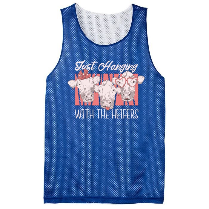 Just Hanging With The Heifers Mesh Reversible Basketball Jersey Tank