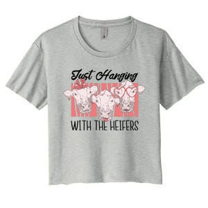 Just Hanging With The Heifers Women's Crop Top Tee